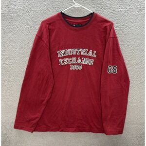 Vintage Industrial Exchange Shirt Adult XL Red Embroidered Skater Grunge Y2K